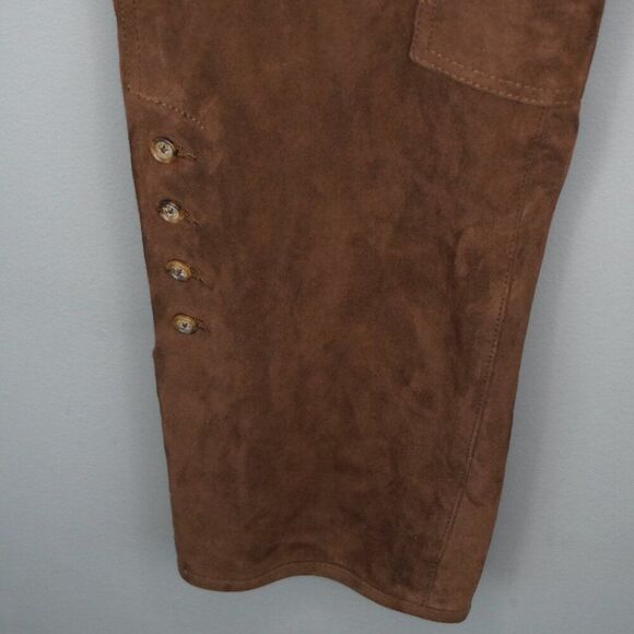 New Lauren Ralph Lauren Straight-Leg Goat Suede Riding Pants in Brown sz 16 - Picture 8 of 16